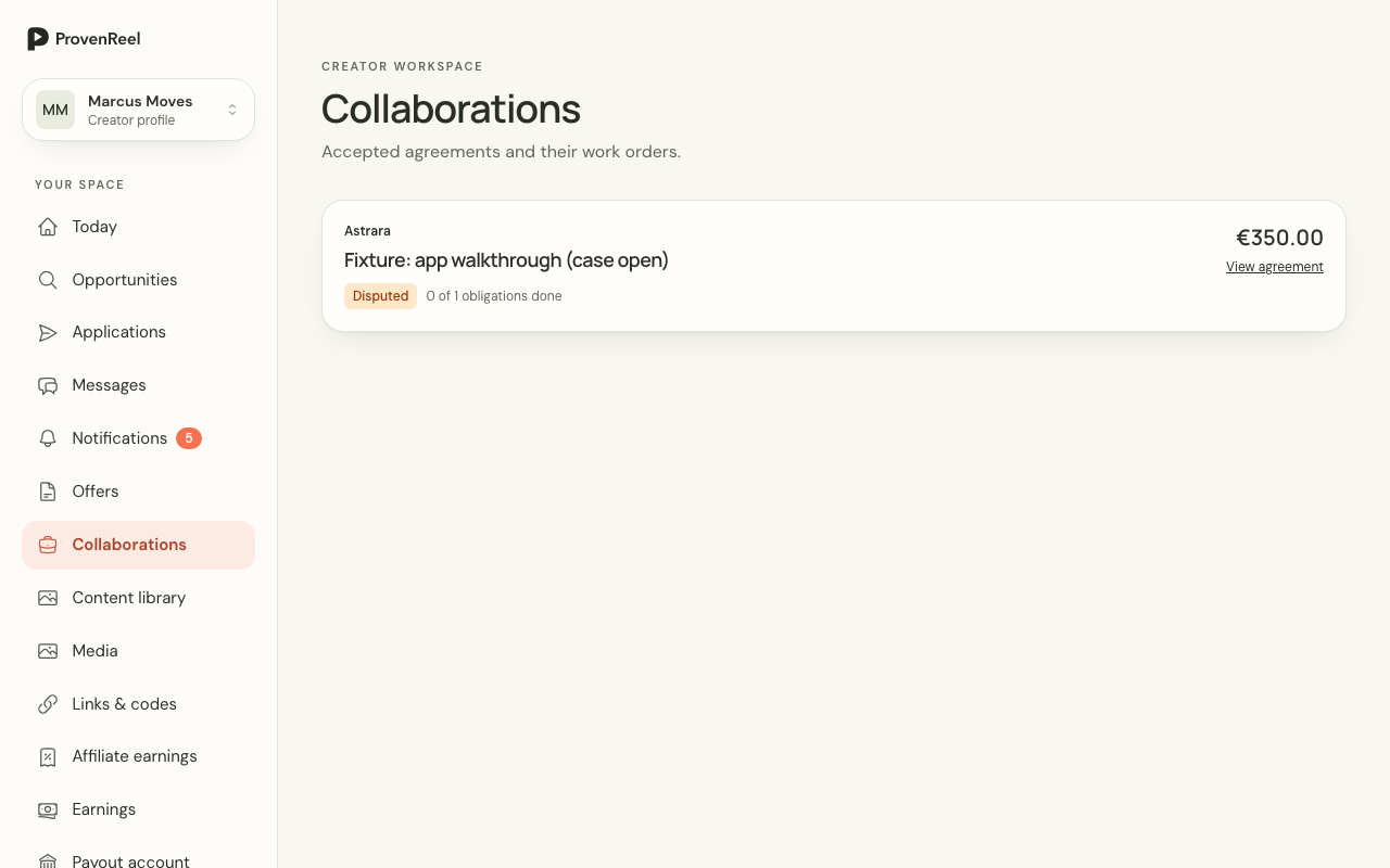 Submission page with numbered versions and feedback attached to a specific version